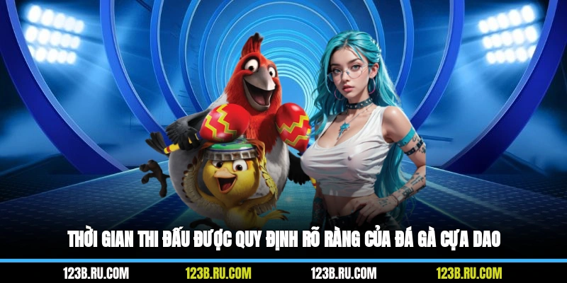 Thời gian thi đấu được quy định rõ ràng của đá gà cựa dao